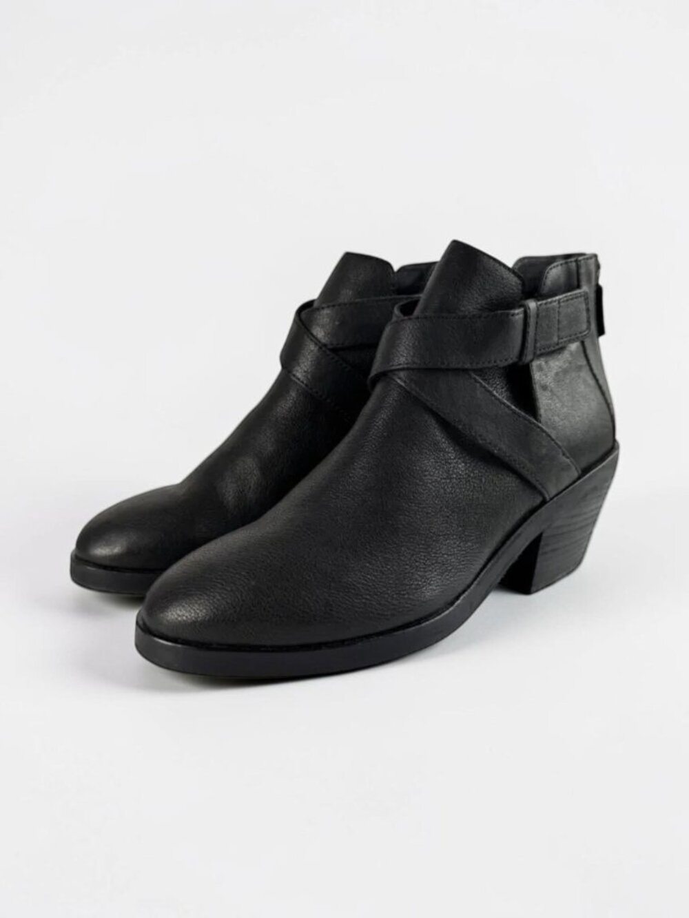 Women's Designer Eileen Fisher Ankle Boots – All Leather, Block Heel, Size 10